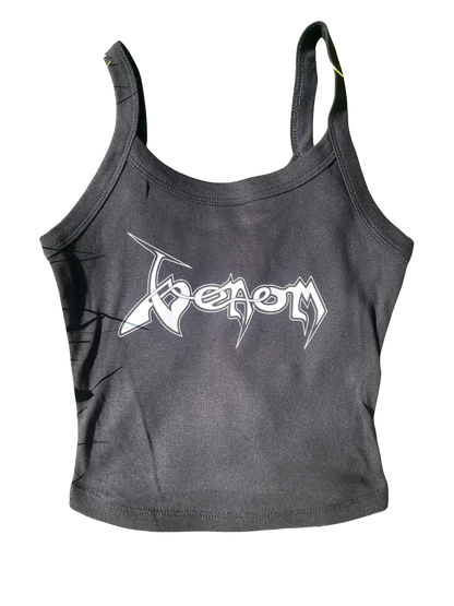 A gray crop top with the word "Viper" printed on it in white text.