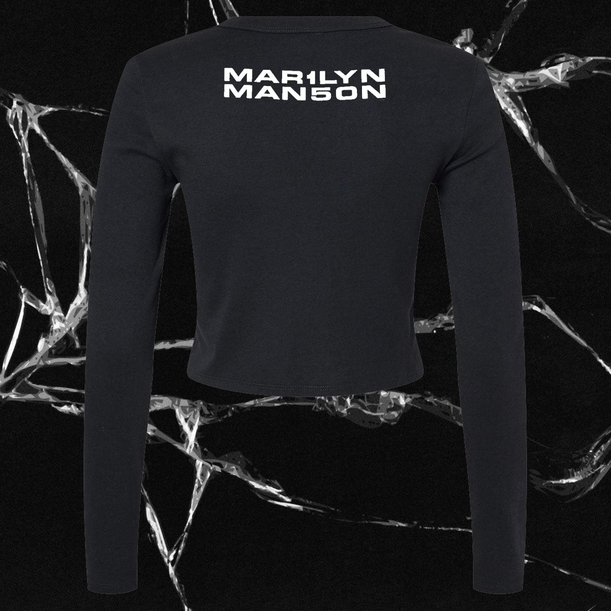 a black shirt with the words marilyn mansion printed on it