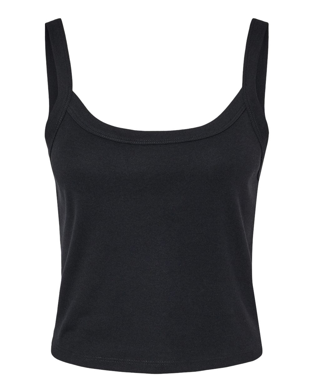 a women's black tank top on a white background