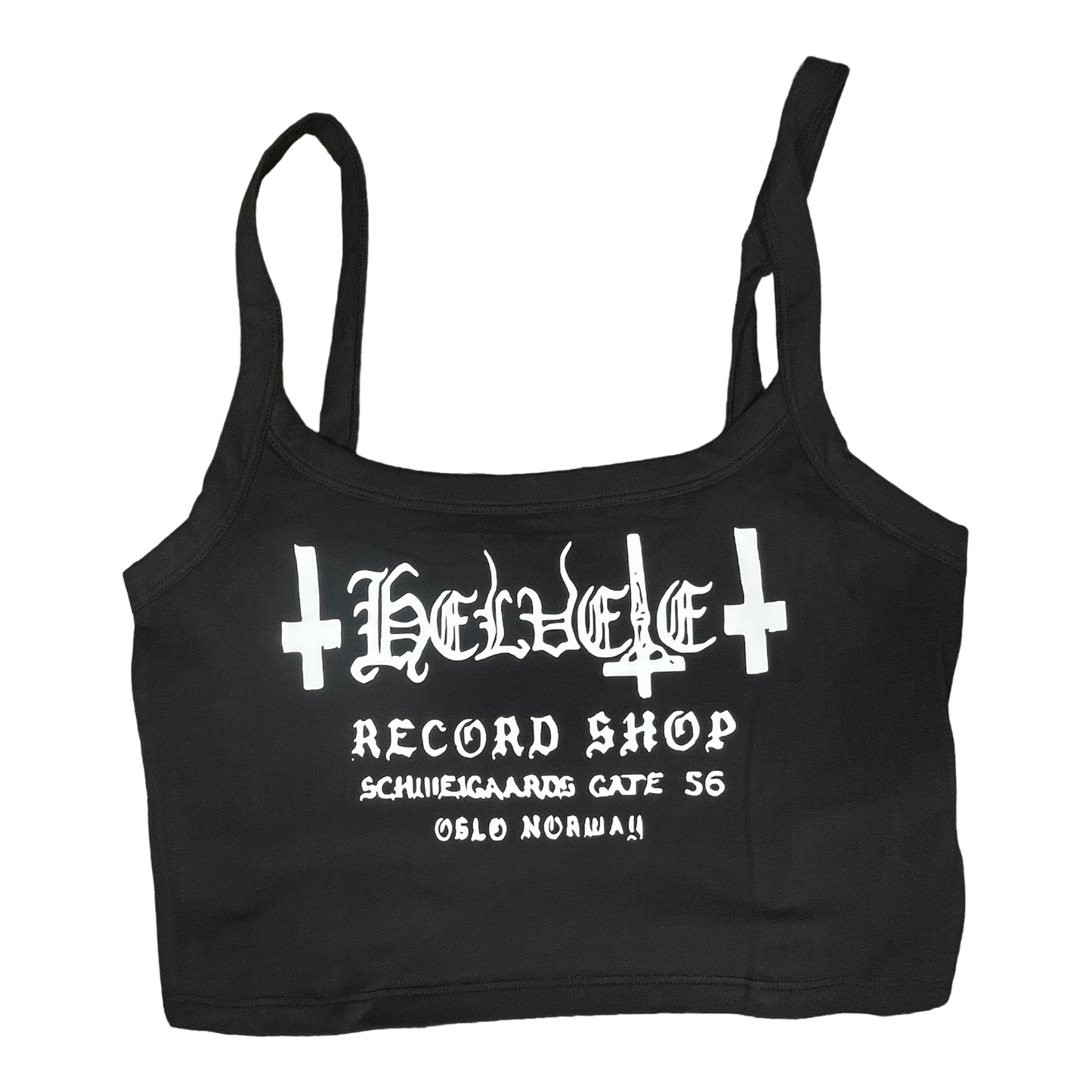 Helvete Records Cropped Tank Top